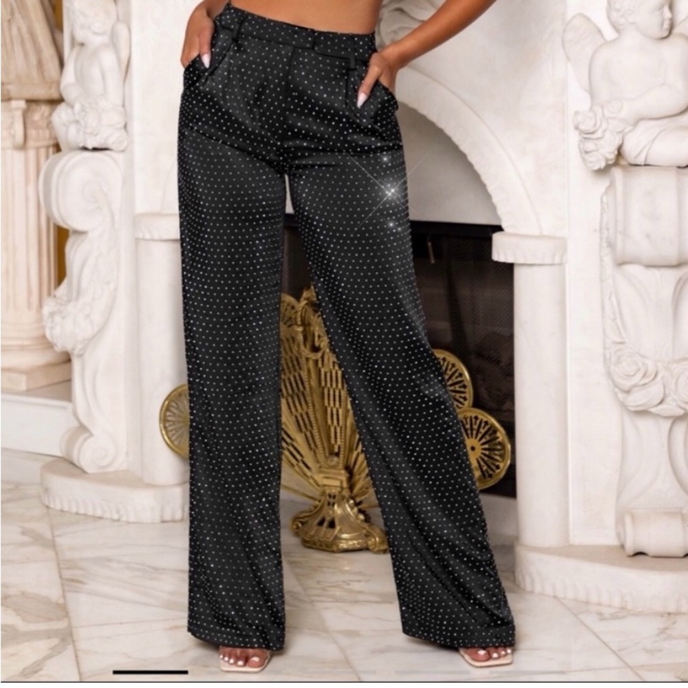 Bedazzled Black Pants